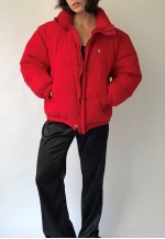 Vintage Red Puffy Down Jacket