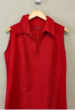 Vintage Y2K DIADORA Maxi Dress Red V Neck Collared