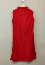 Vintage Y2K DIADORA Maxi Dress Red V Neck Collared