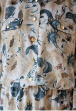 Beige cream long sleeve midi dress