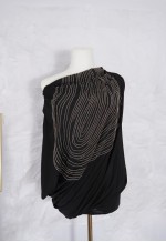 vintage y2k Unique Fingerprint Chain Asymmetrical Mini Dress