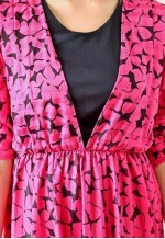 Pink and black insert floral vintage dress