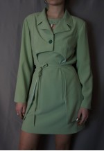 Lime green cropped blazer