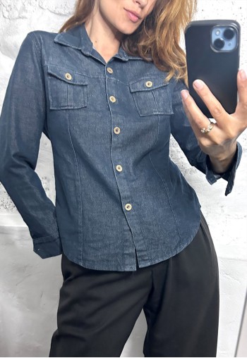 Vintage 70s Indigo denim Jacket - M - L