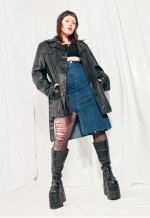 Vintage Leather Jacket 90s Matrix Style Unisex Black Coat