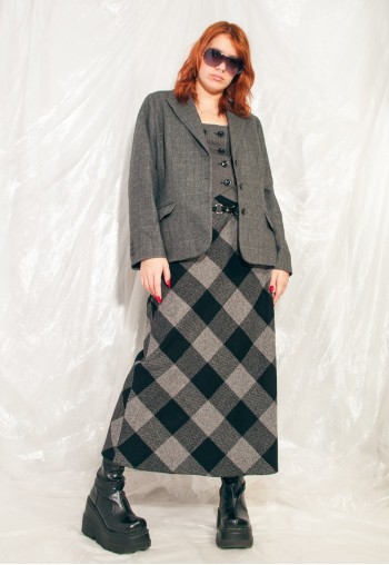 Vintage Preppy Blazer 90s Oversized Art Daddy Wool Coat