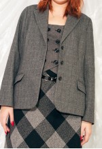 Vintage Preppy Blazer 90s Oversized Art Daddy Wool Coat