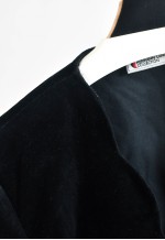 Vintage 90s double breasted velvet jacket in black