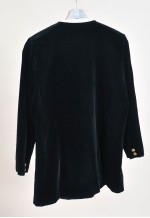 Vintage 90s double breasted velvet jacket in black